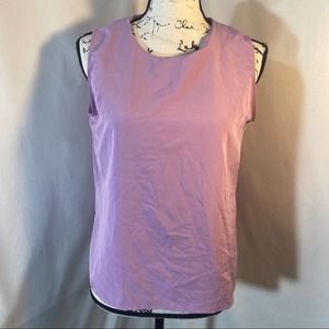 CB Collections Woman's Keyhole Back Sleeveless Purple Blouse Sz M